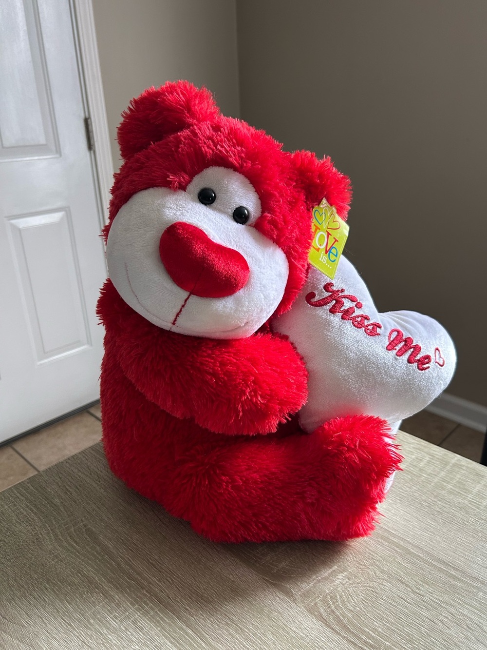 NWT … LOVE IS “Kiss Me” LARGE Stuffed Animal / Plush